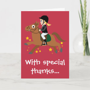 Horseback Riding Instructor Thank You Card