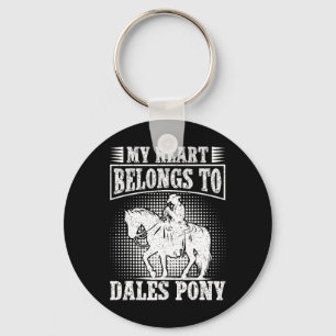 Horseback Riding My Heart Dales Pony Horse Rider Key Ring