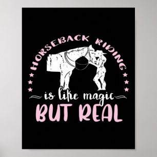 Horseback Riding Real Horse Racing Equestrian Hors Poster