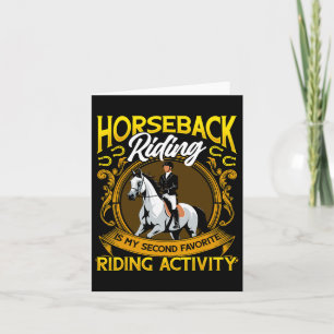 Horseback Riding Second Favourite Equestrian Joke Card
