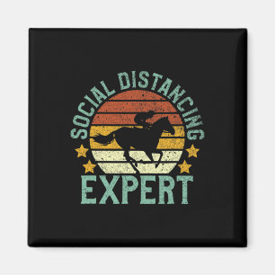 Horseback Riding Social Distancing Horse Racing Eq Magnet