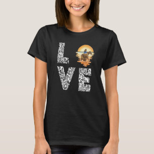 Horseback Riding Sunset Love Horseback Rider Horse T-Shirt