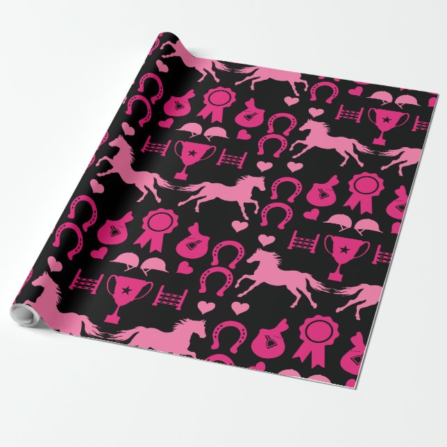 Horseback Riding Wrapping Paper (Unrolled)