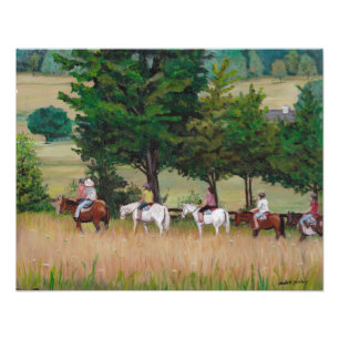Horseback Tour of Gettysburg Battlefield Art Photo Print
