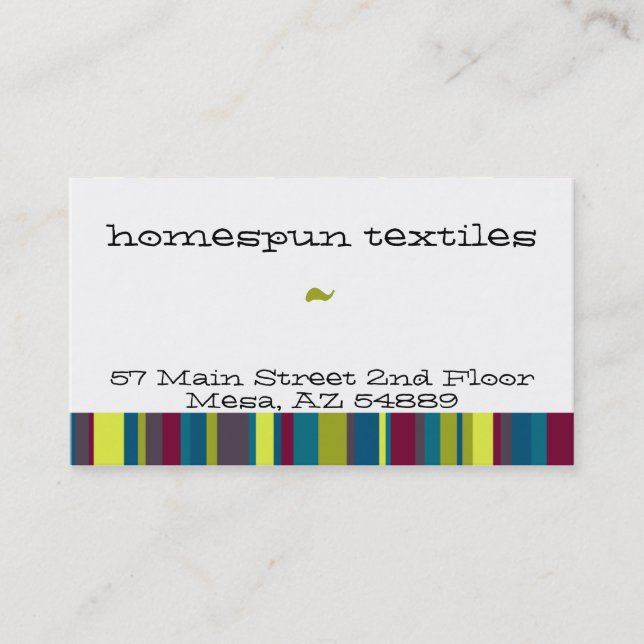 Horseblanket Colorbook Business Card (Front)