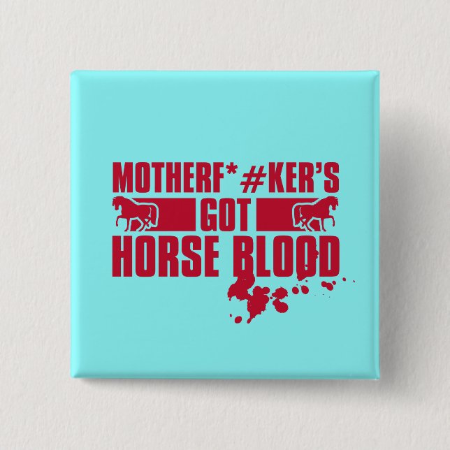 Horseblood 15 Cm Square Badge (Front)