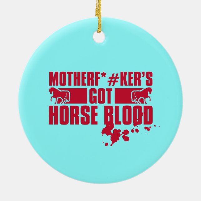 Horseblood Ceramic Ornament (Back)