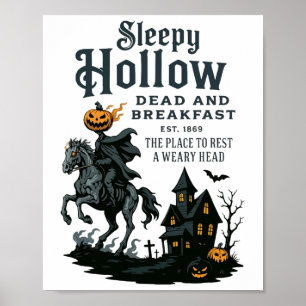 Horseman Halloween Sleepy Hollow Vintage Headless  Poster