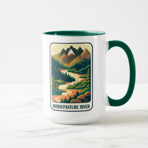 Horsepasture River North Carolina Colours Mug