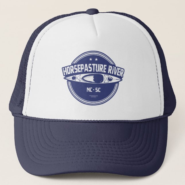 Horsepasture River North Carolina Kayaking Trucker Hat (Front)