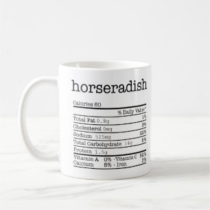Horseradish Nutrition Facts Funny Thanksgiving Chr Coffee Mug