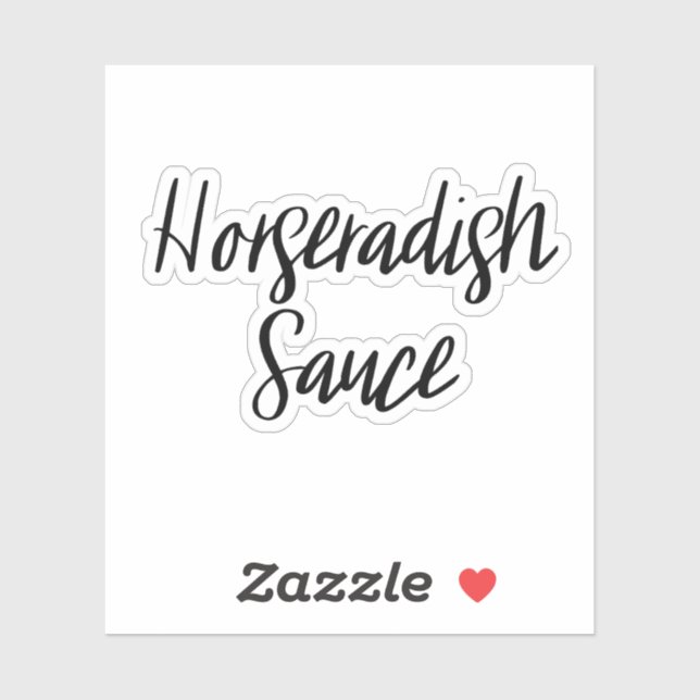 Horseradish Sauce Storage Sticker (Sheet)