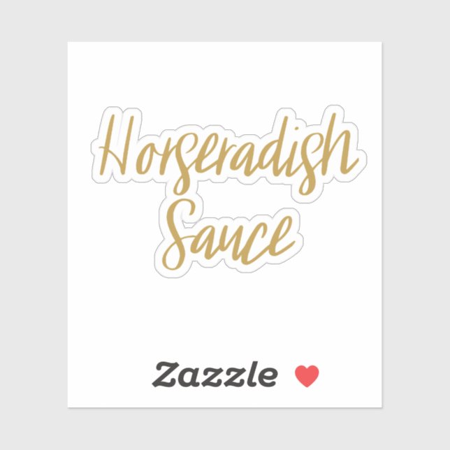 Horseradish Sauce Storage Sticker (Sheet)
