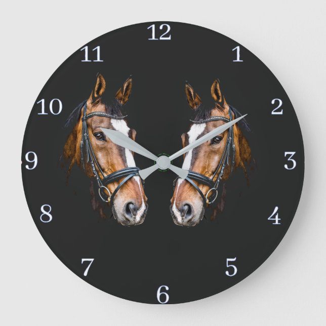  Horses Acrylic Wall Clock (Front)