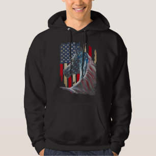 Horses America Flag 4th Of July Independence Day T Hoodie