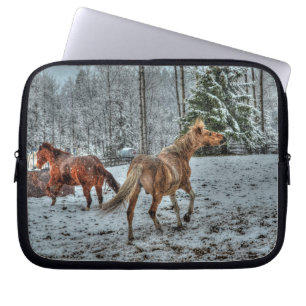 Horses - American Western Theme Laptop Sleeve