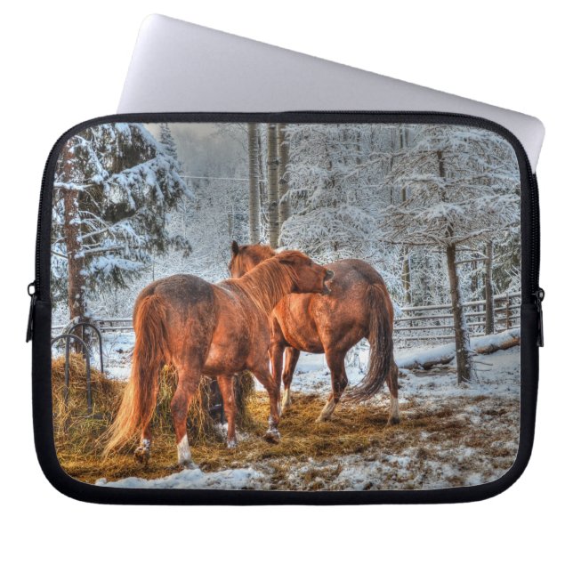 Horses - American Western Theme Laptop Sleeve (Front)