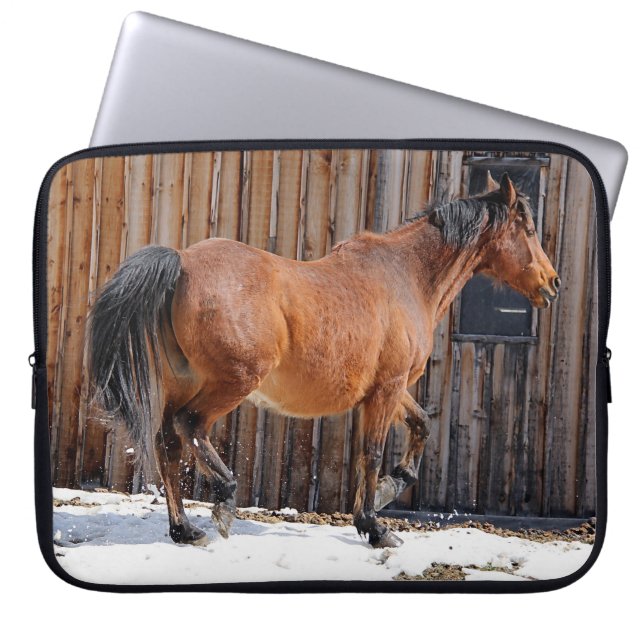 Horses - American Western Theme Laptop Sleeve (Front)