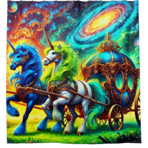 Horses and a Carriage Shower Curtain