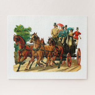 Horses and carriage jigsaw puzzle