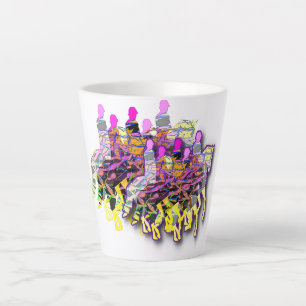 Horses And Riders  Latte Mug