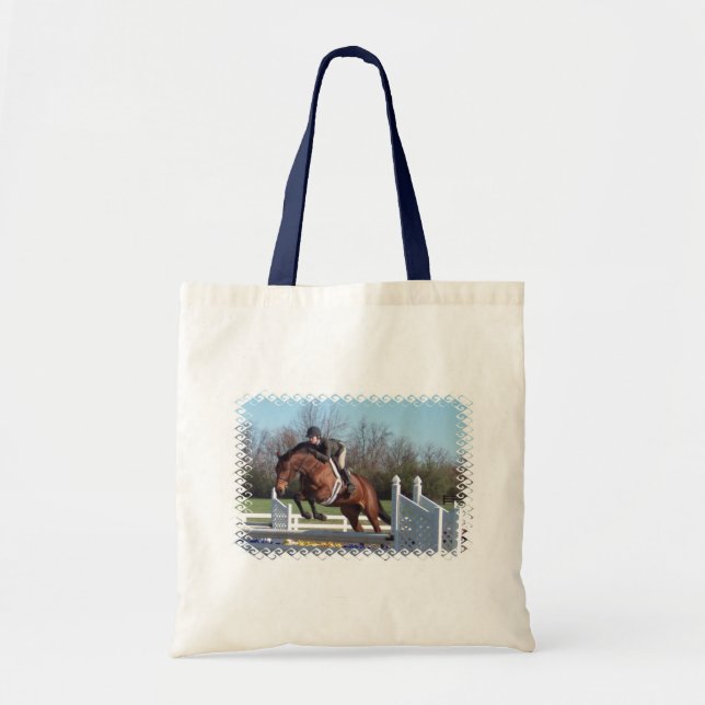 Horses and Show Jumping Small Tote Bag (Front)