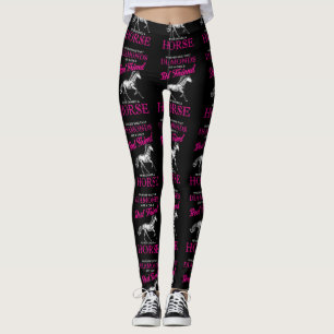 Horses Are A Girl's Best Friend Funny Leggings