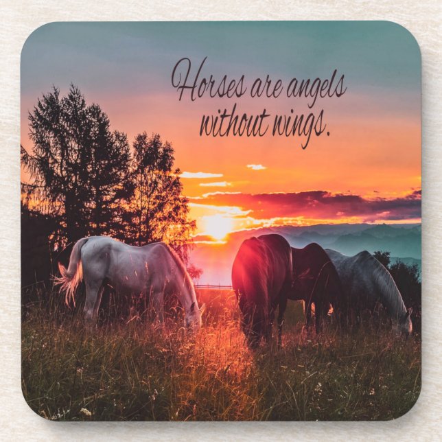 Horses are angels without wings coaster (Front)