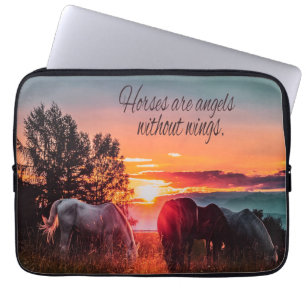 Horses are angels without wings laptop sleeve