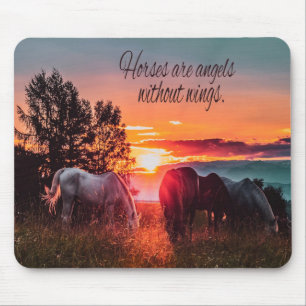 Horses are angels without wings mouse pad