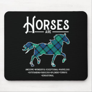 Horses Are Awesome - Horse Lover Horseback Riding Mouse Pad