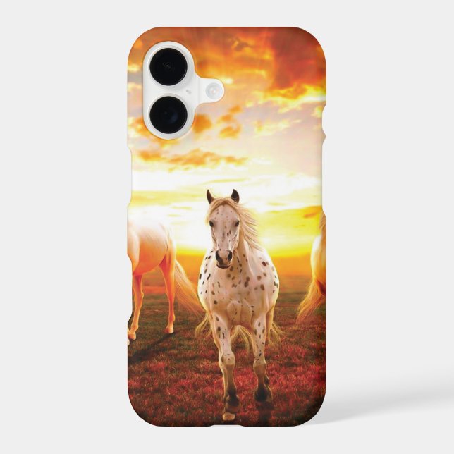 Horses at sunset throw pillow samsung galaxy case (Back)