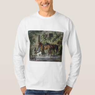Horses at the Porch (by Albrecht Adam) T-Shirt