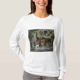 Horses at the Porch (by Albrecht Adam) T-Shirt