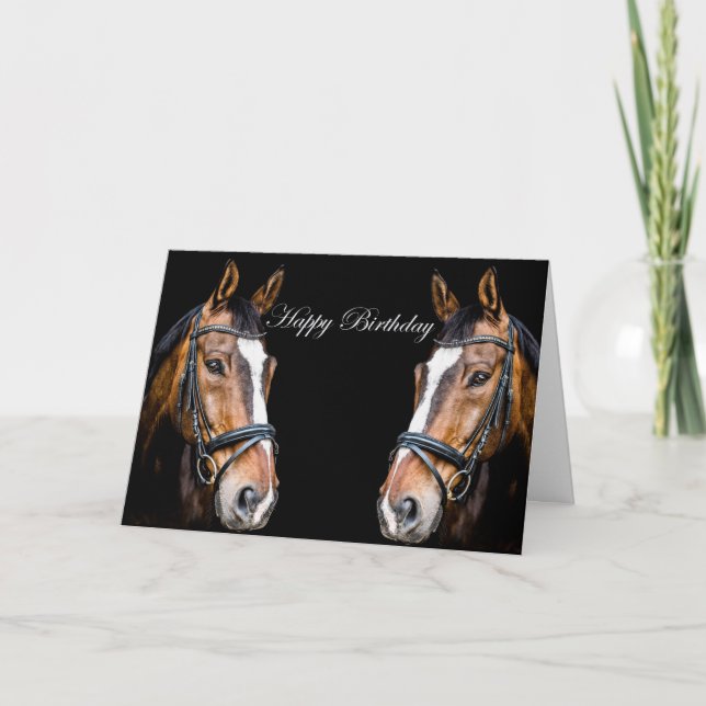 Horses Birthday Card  (Front)