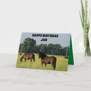 Horses Birthday Card