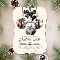 Horses black and gold Christmas