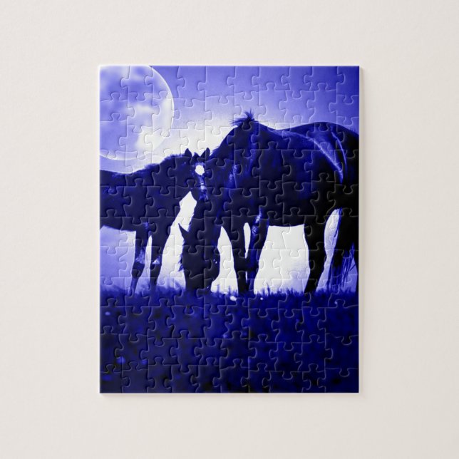 Horses & Blue Night Jigsaw Puzzle (Vertical)