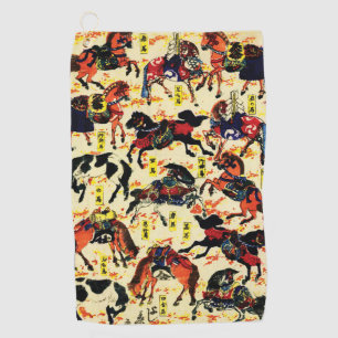 Horses by Utagawa Kuniyoshi Golf Towel