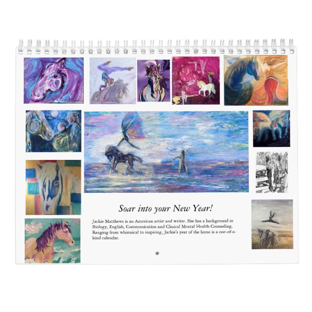 Horses Calendar by Jackie Matthews (Back)