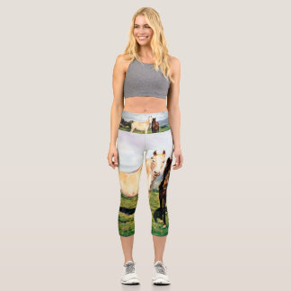 Horses Capri Leggings