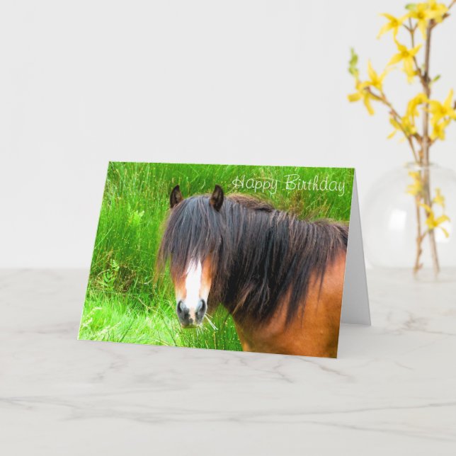 HORSES CARD (Yellow Flower)