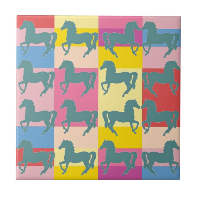 Horses Ceramic Tile (Front)