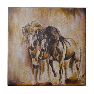Horses Ceramic Tile