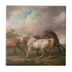 Horses Ceramic Tile