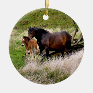 HORSES CERAMIC TREE DECORATION