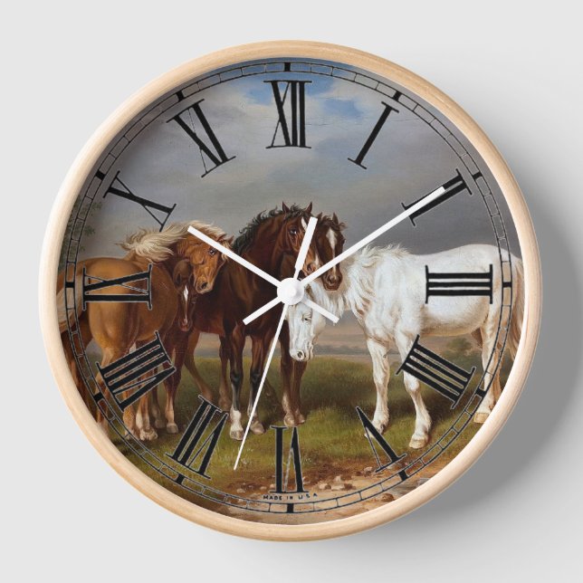 Horses circa 1864 clock (Front)