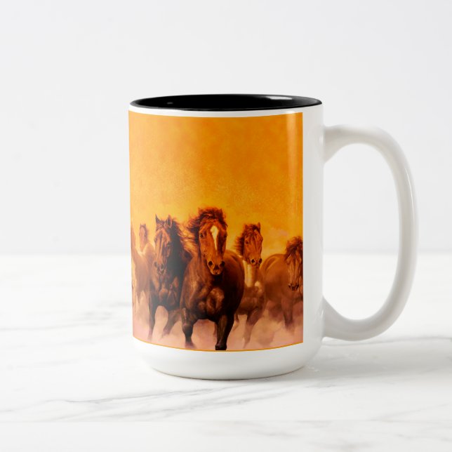 Horses - Coffee-, Tea Mug, Cup (Right)
