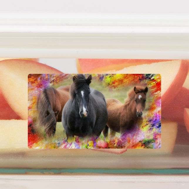 Horses Colourful (Affixed)