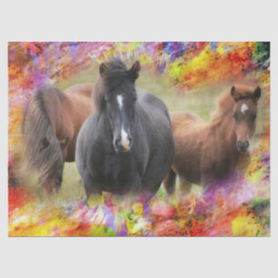 Horses Colourful Tissue Paper